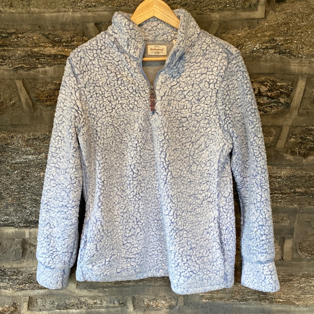 Light blue Sherpa quarter zip